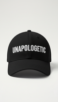 Black Cotton Snapback with Unapologetic Typography